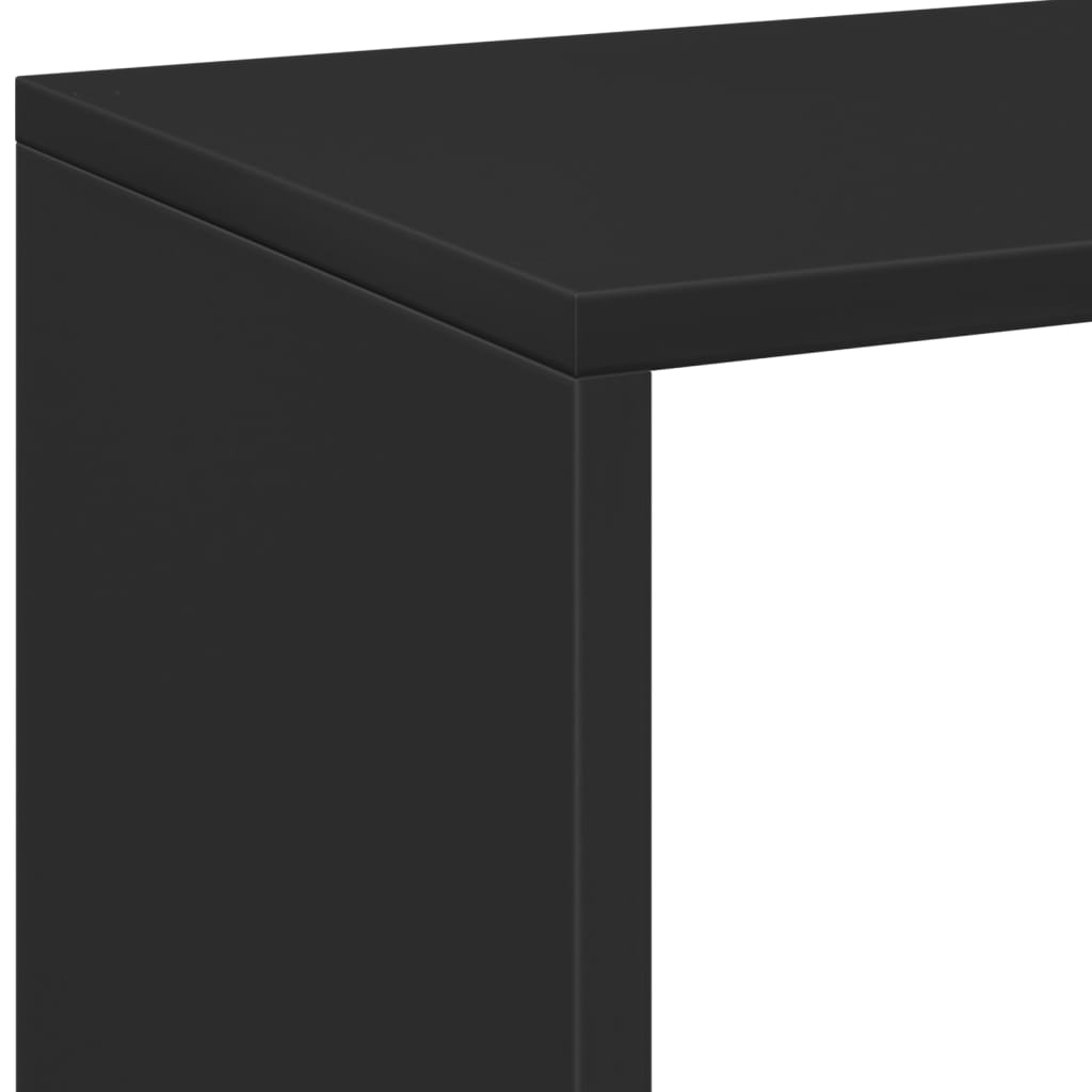 Romdeler bokhylle svart 102x29x103,5 cm konstruert tre