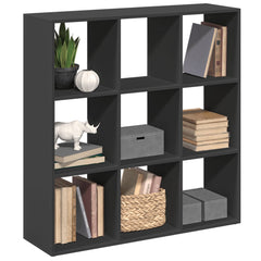 Romdeler bokhylle svart 102x29x103,5 cm konstruert tre