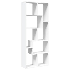 Romdeler bokhylle hvit 67x25x161,5 cm konstruert tre