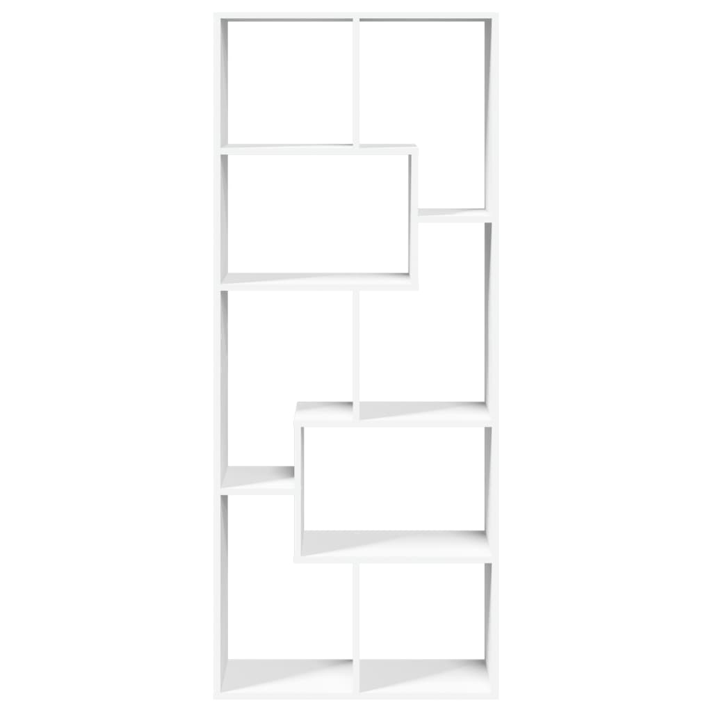 Romdeler bokhylle hvit 67x25x161,5 cm konstruert tre