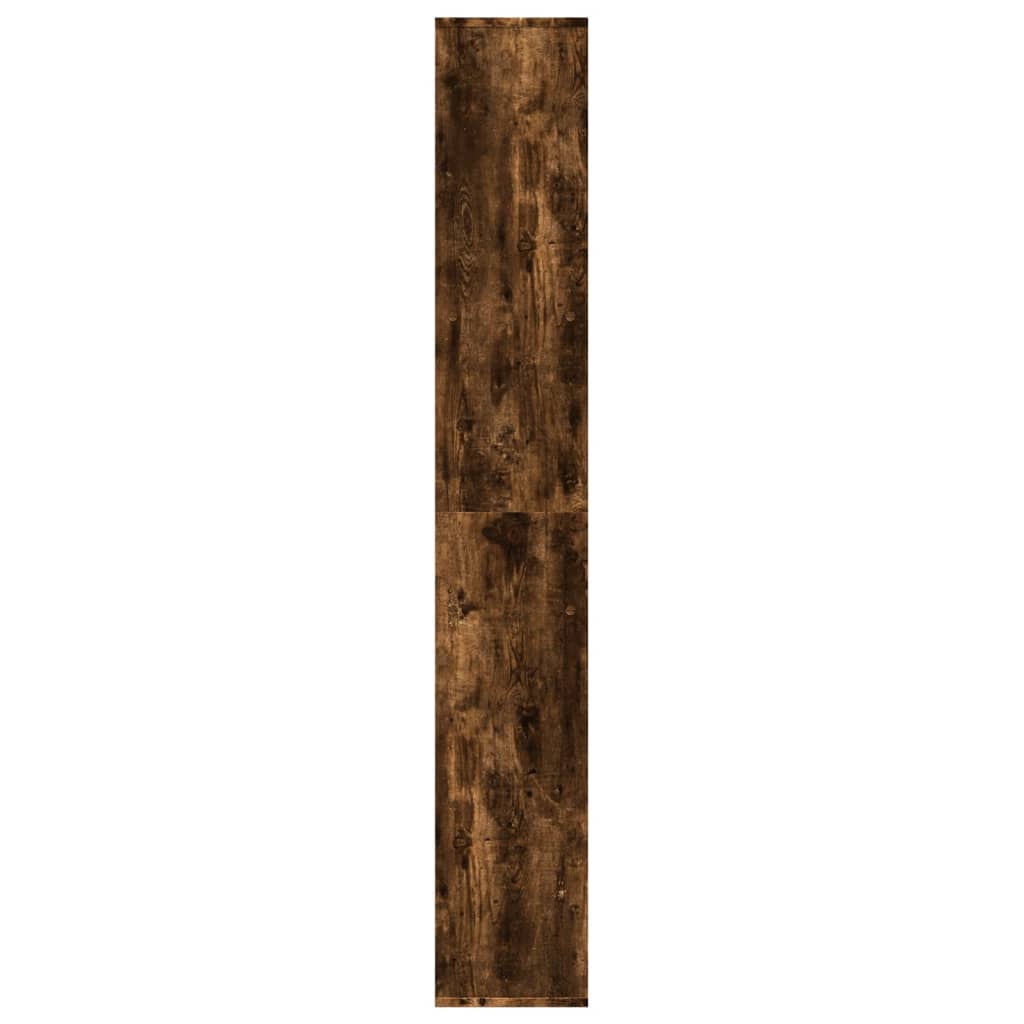 Romdeler bokhylle røkt eik 67x25x161,5 cm konstruert tre