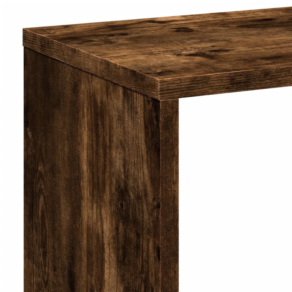 Romdeler bokhylle røkt eik 67x25x161,5 cm konstruert tre