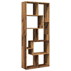 Romdeler bokhylle gammel tre 67x25x161,5 cm konstruert tre