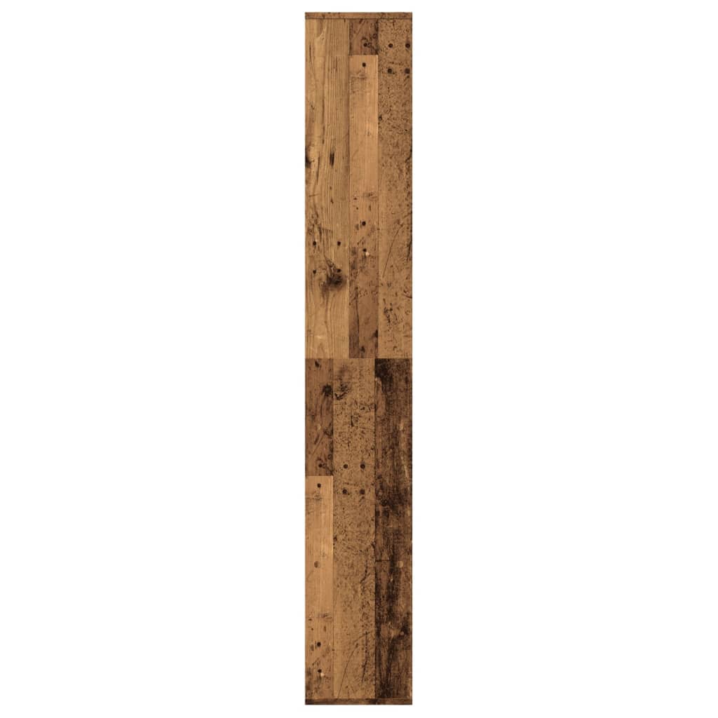 Romdeler bokhylle gammel tre 67x25x161,5 cm konstruert tre