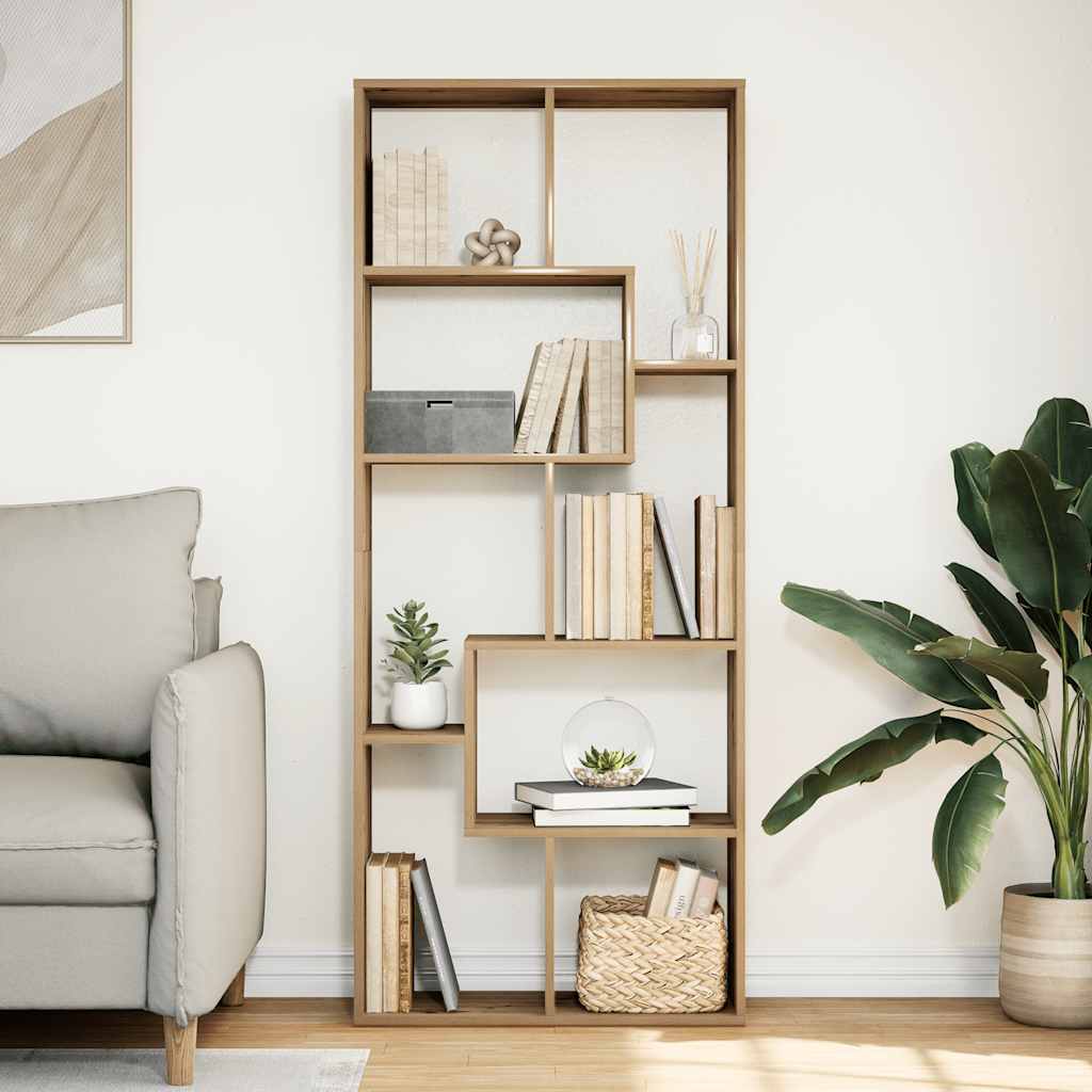 Romdeler bokhylle artisan eik 67x25x161,5 cm konstruert tre