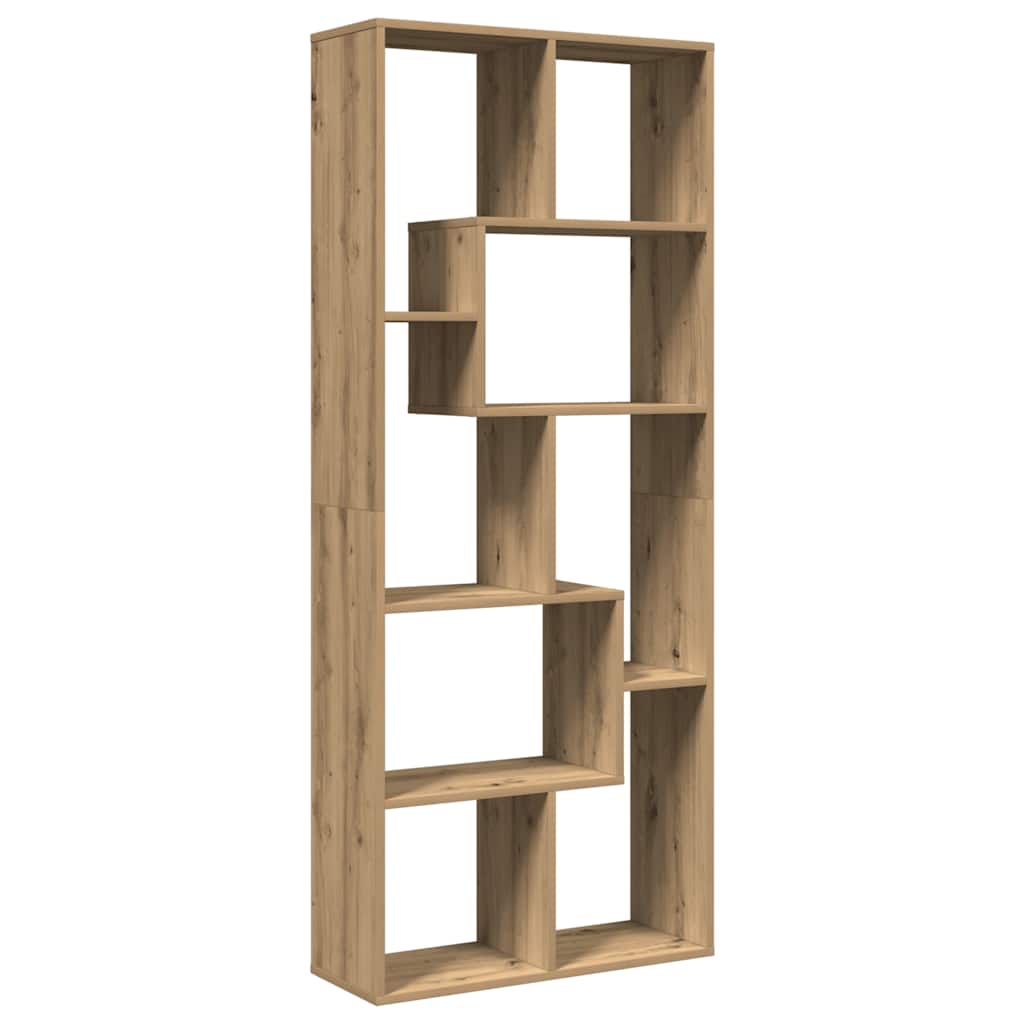 Romdeler bokhylle artisan eik 67x25x161,5 cm konstruert tre