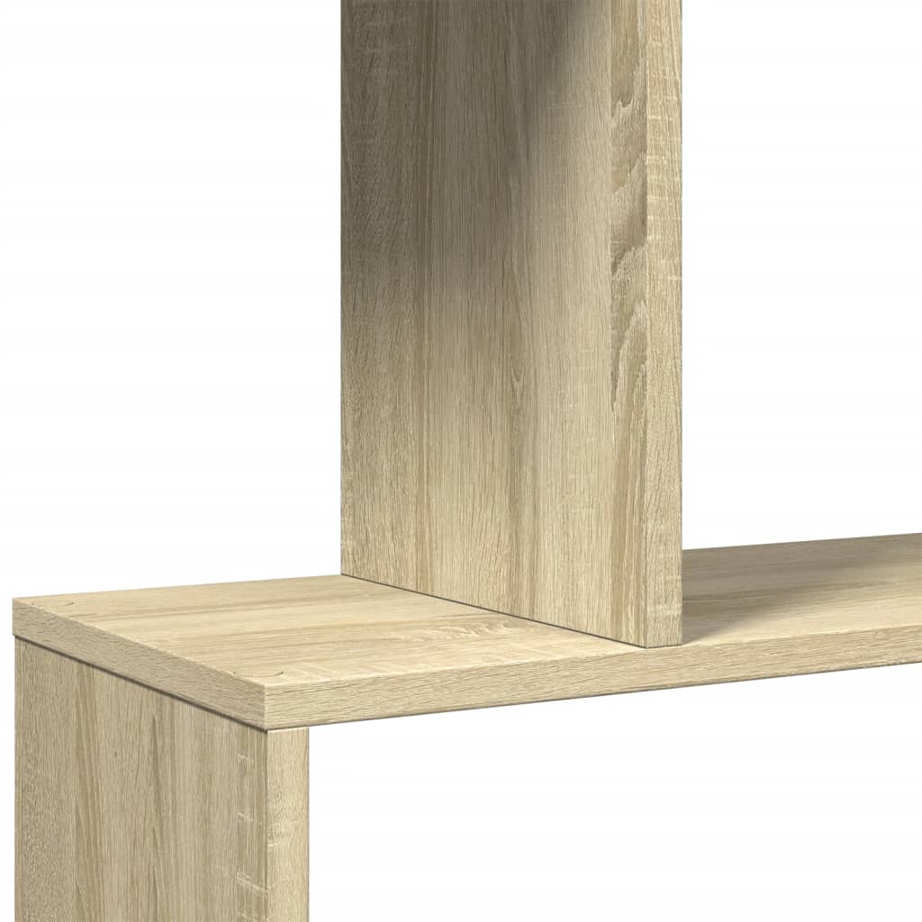 Romdeler bokhylle 4 lag sonoma eik 70x24x129 cm konstruert tre