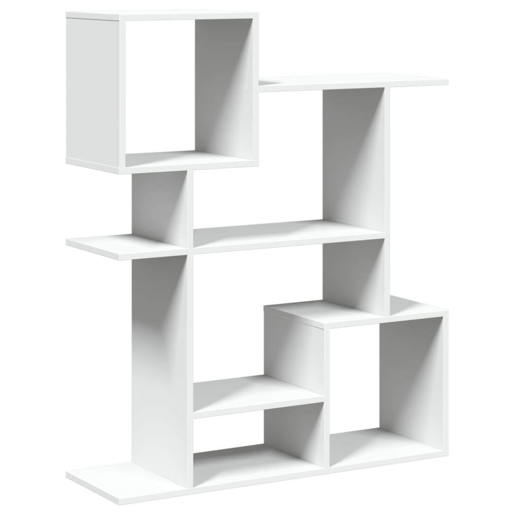 Romdeler bokhylle hvit 92x29x112 cm konstruert tre