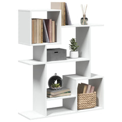 Romdeler bokhylle hvit 92x29x112 cm konstruert tre