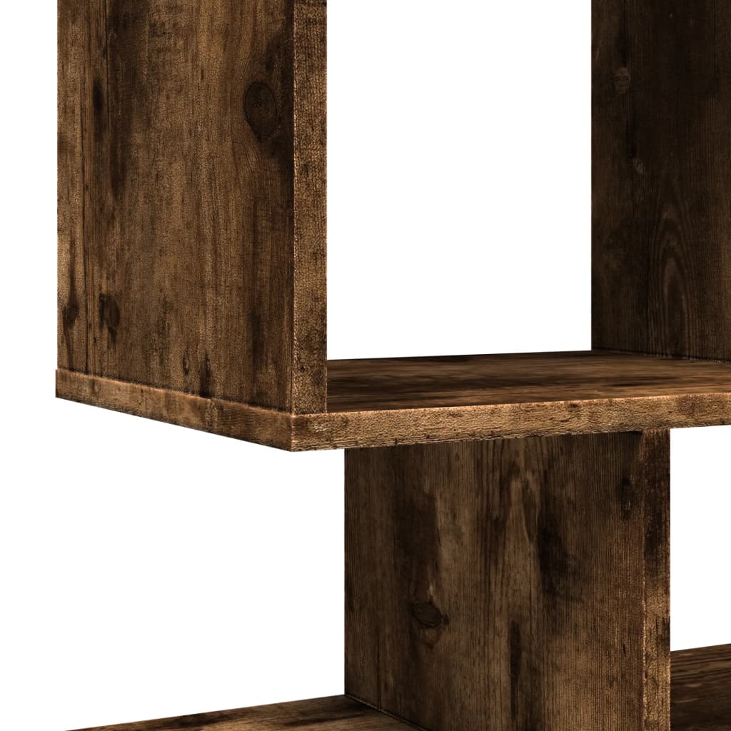 Romdeler bokhylle røkt eik 92x29x112 cm konstruert tre