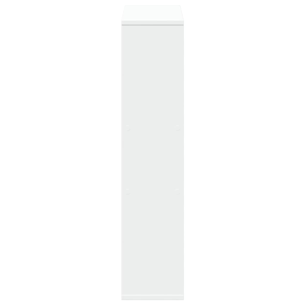 Bokhylle hvit 63x20x90 cm konstruert tre