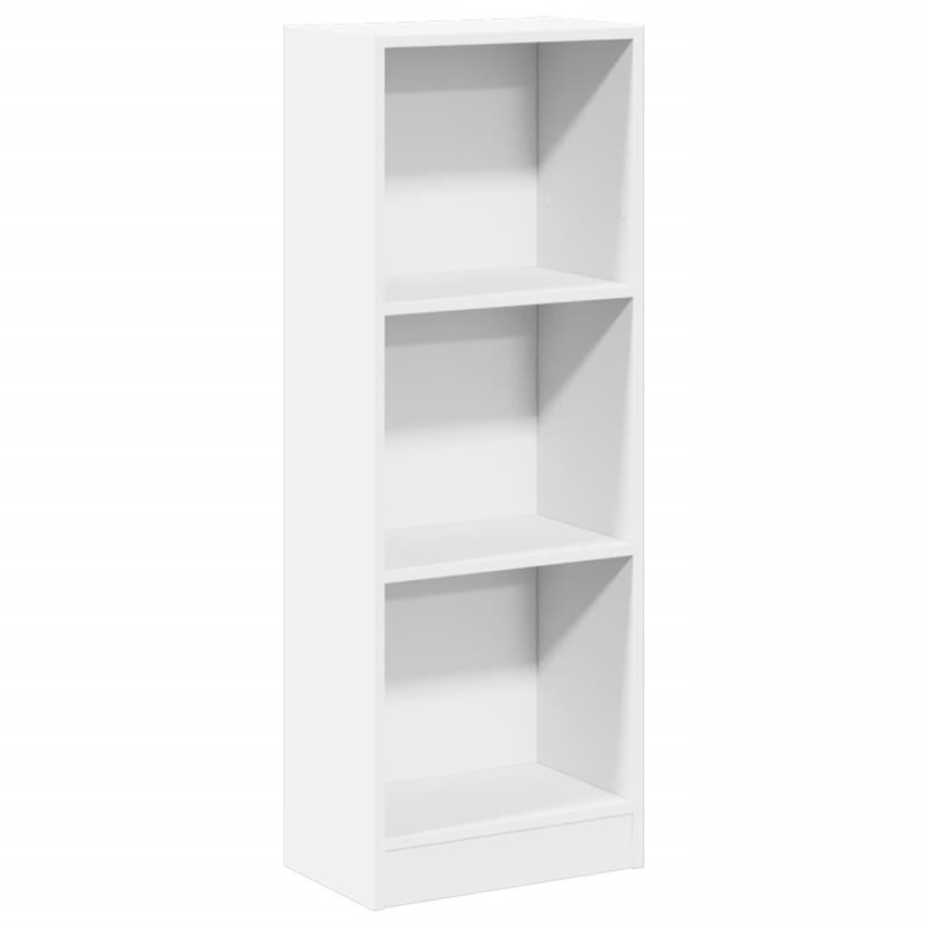 Bokhylle hvit 40x24x109 cm konstruert tre