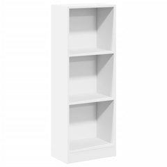 Bokhylle hvit 40x24x109 cm konstruert tre