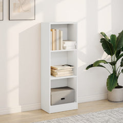 Bokhylle hvit 40x24x109 cm konstruert tre
