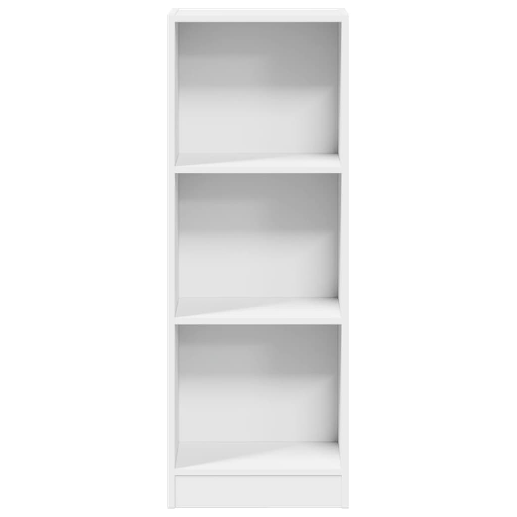 Bokhylle hvit 40x24x109 cm konstruert tre