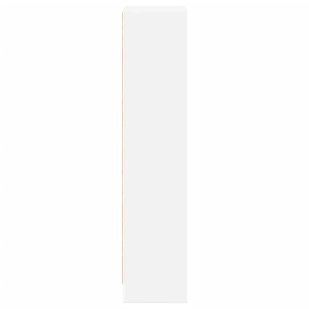 Bokhylle hvit 40x24x109 cm konstruert tre