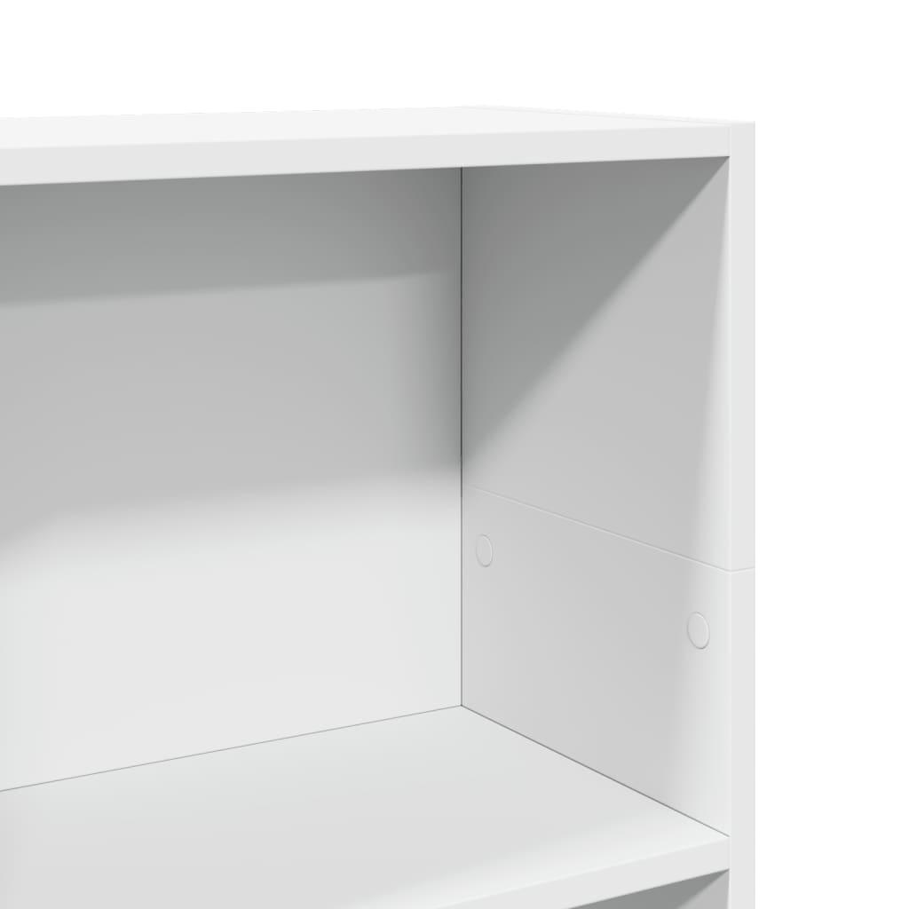 Bokhylle hvit 40x24x109 cm konstruert tre