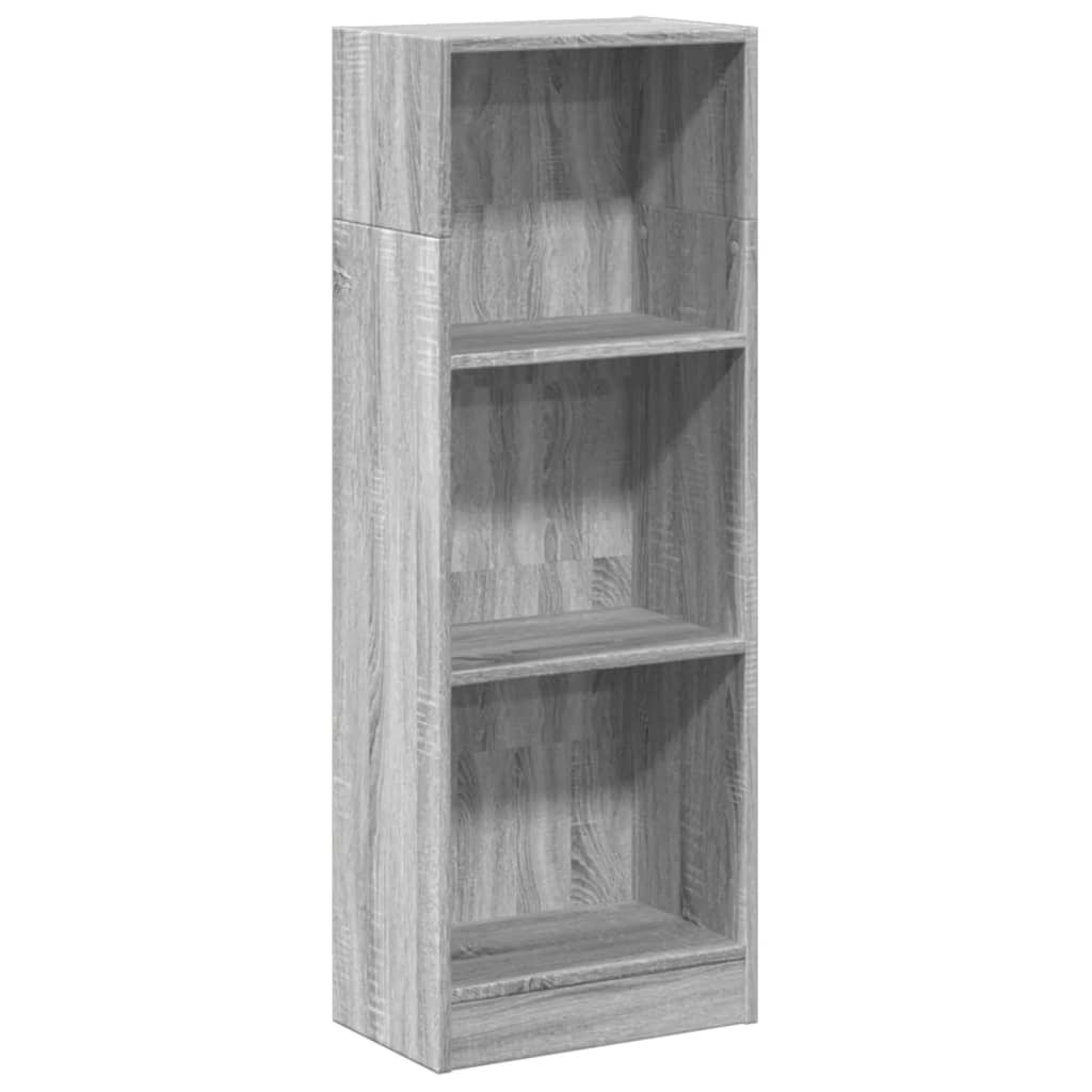 Bokhylle grå sonoma 40x24x109 cm konstruert tre