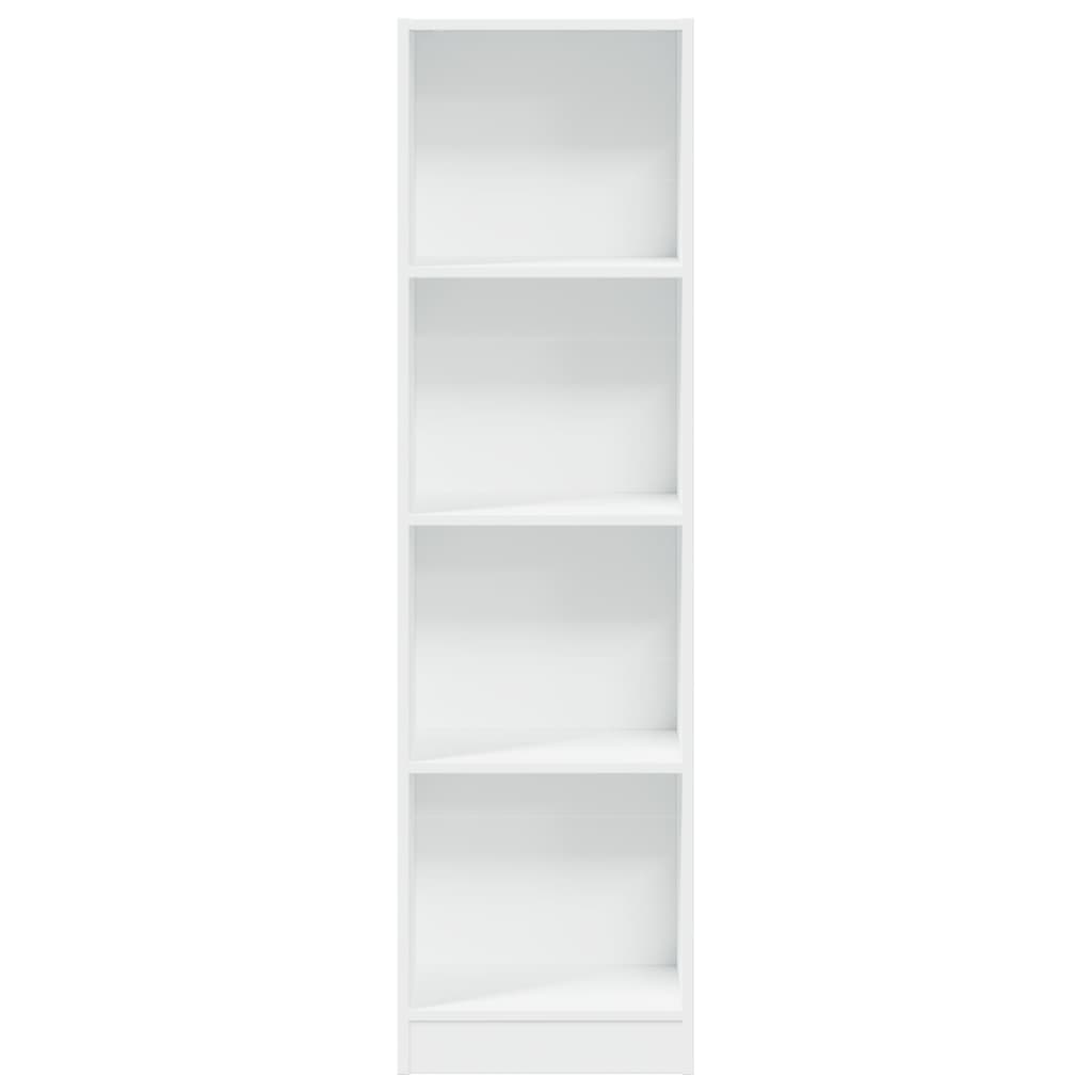 Bokhylle hvit 40x24x143 cm konstruert tre