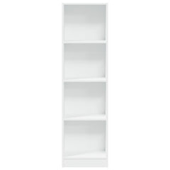 Bokhylle hvit 40x24x143 cm konstruert tre