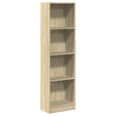 Bokhylle sonoma eik 40x24x143 cm konstruert tre