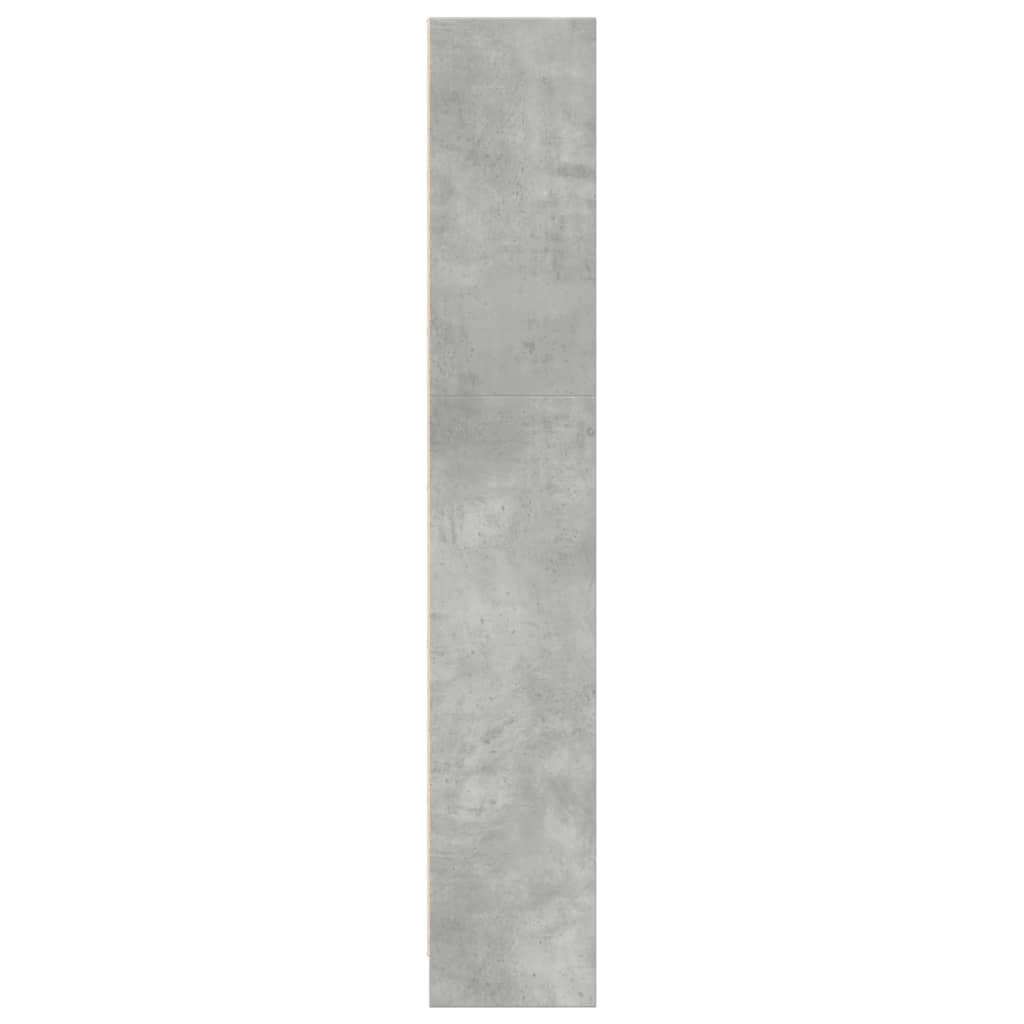 Bokhylle betonggrå 40x24x143 cm konstruert tre