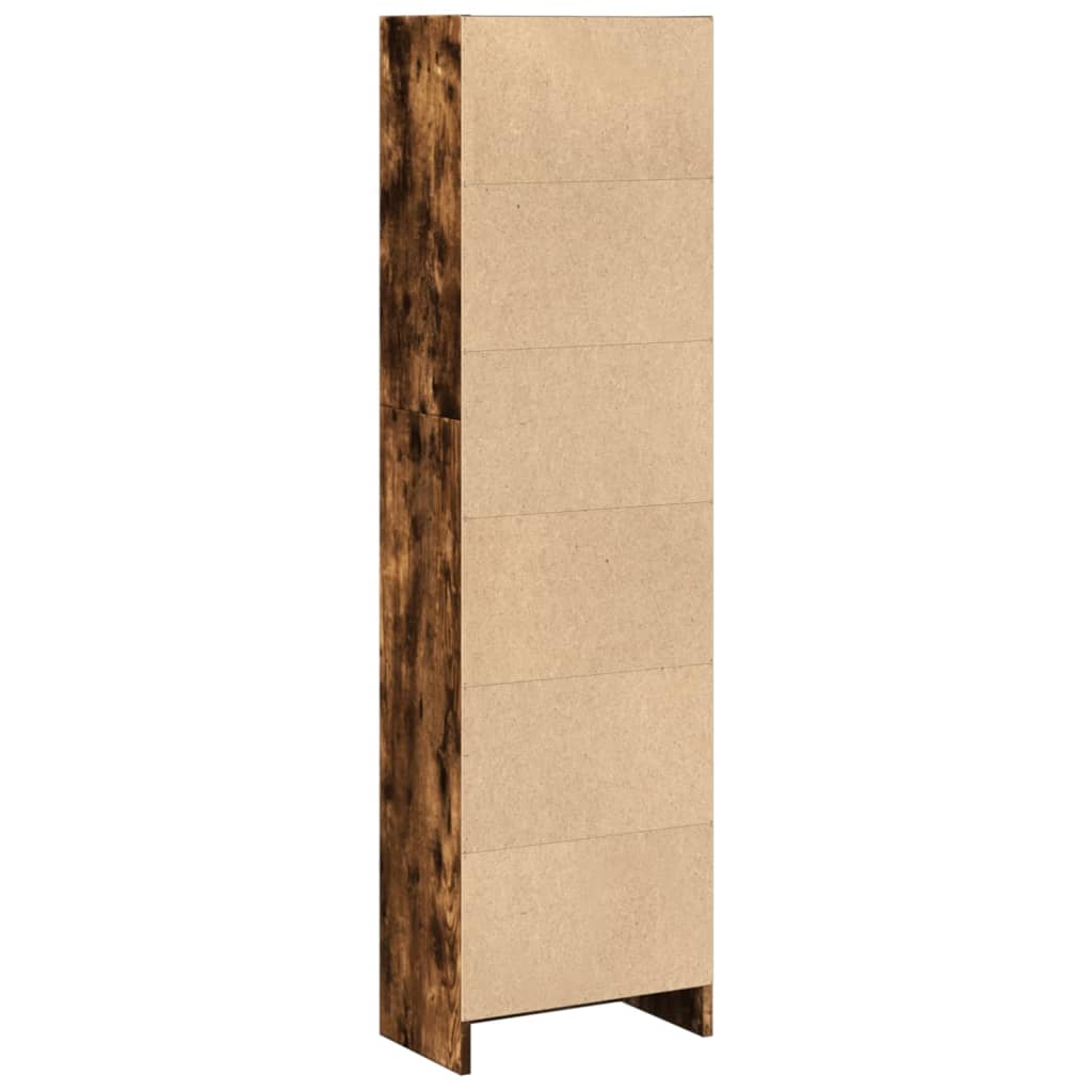 Bokhylle røkt eik 40x24x143 cm konstruert tre