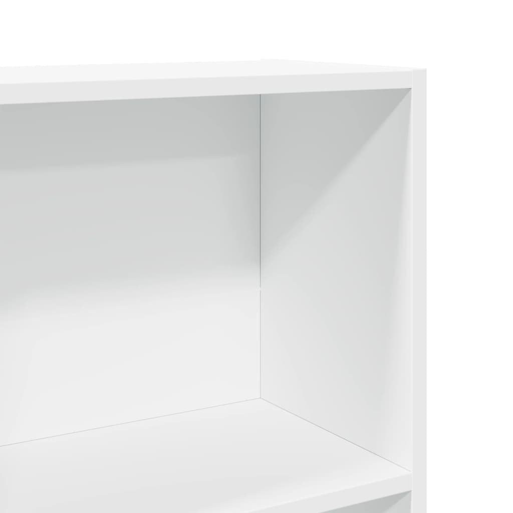 Bokhylle hvit 40x24x176 cm konstruert tre
