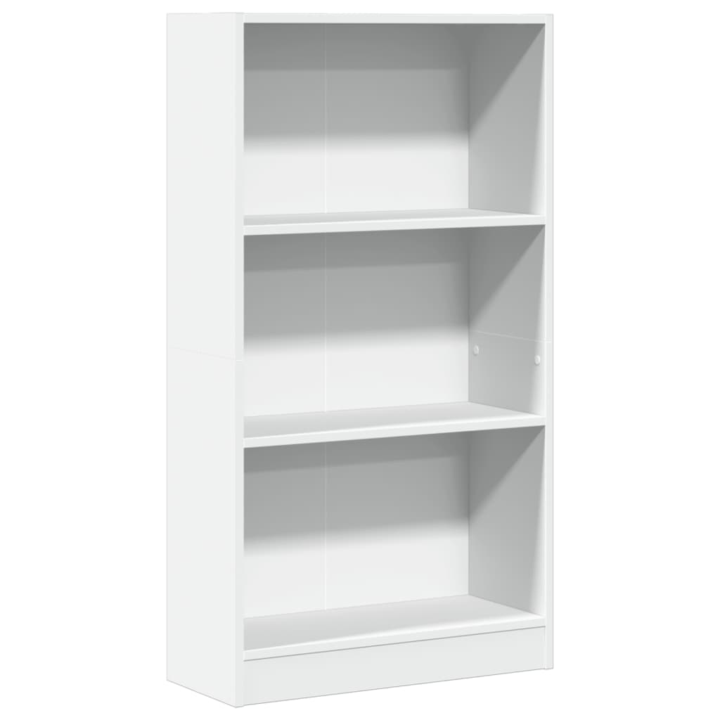Bokhylle hvit 60x24x109 cm konstruert tre