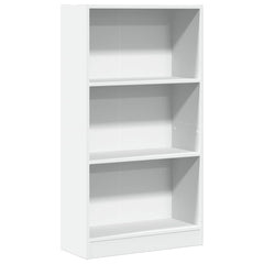 Bokhylle hvit 60x24x109 cm konstruert tre
