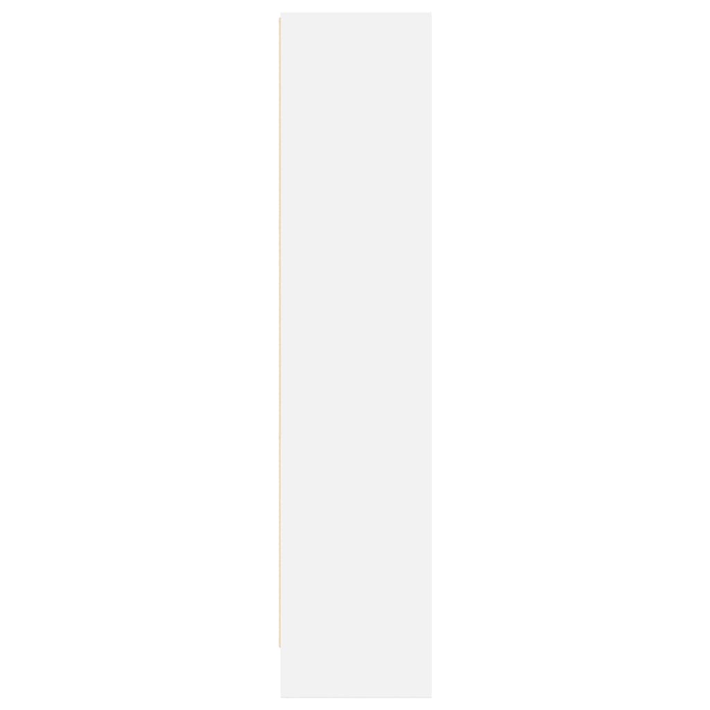 Bokhylle hvit 60x24x109 cm konstruert tre