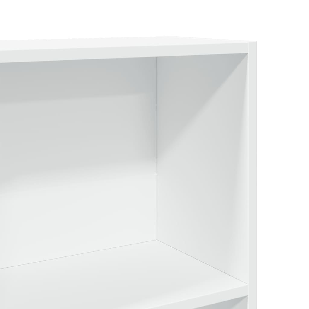 Bokhylle hvit 60x24x176 cm konstruert tre