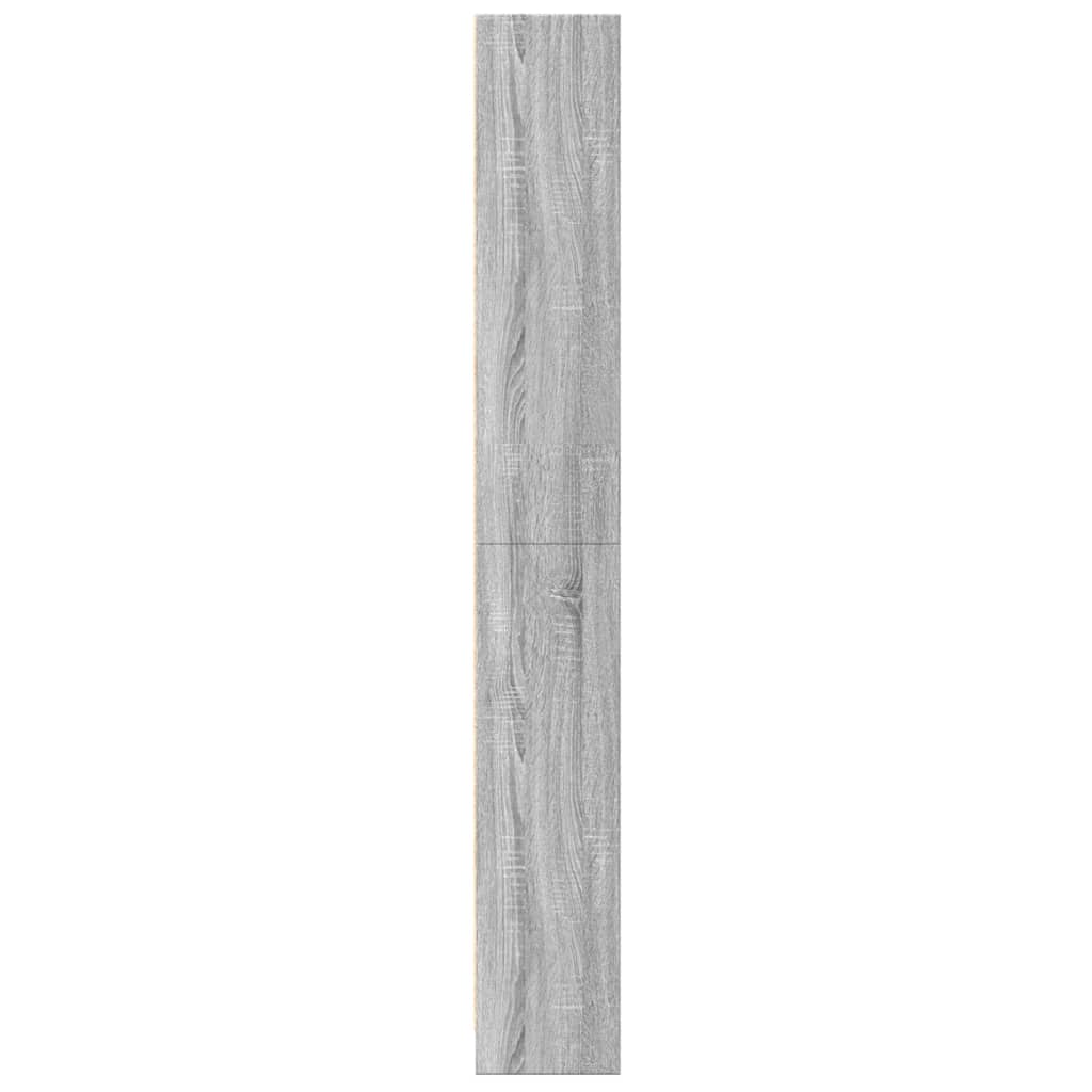 Bokhylle grå sonoma 60x24x176 cm konstruert tre