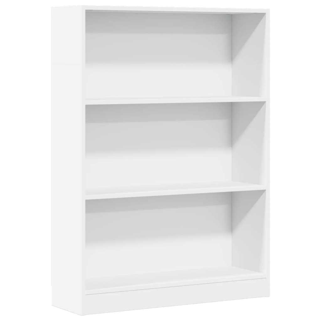 Bokhylle hvit 80x24x109 cm konstruert tre