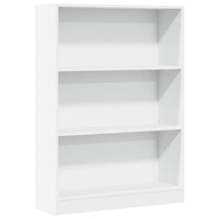 Bokhylle hvit 80x24x109 cm konstruert tre