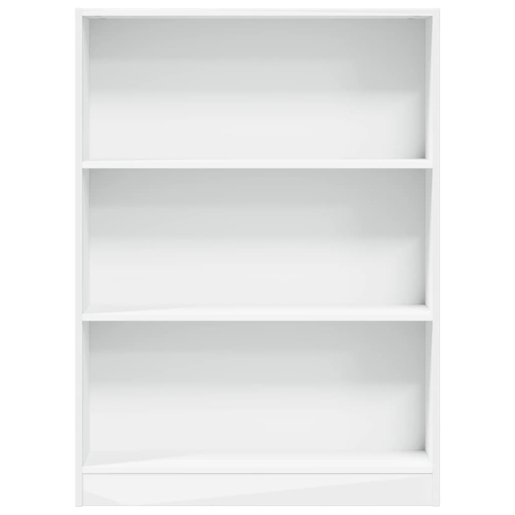 Bokhylle hvit 80x24x109 cm konstruert tre