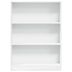 Bokhylle hvit 80x24x109 cm konstruert tre
