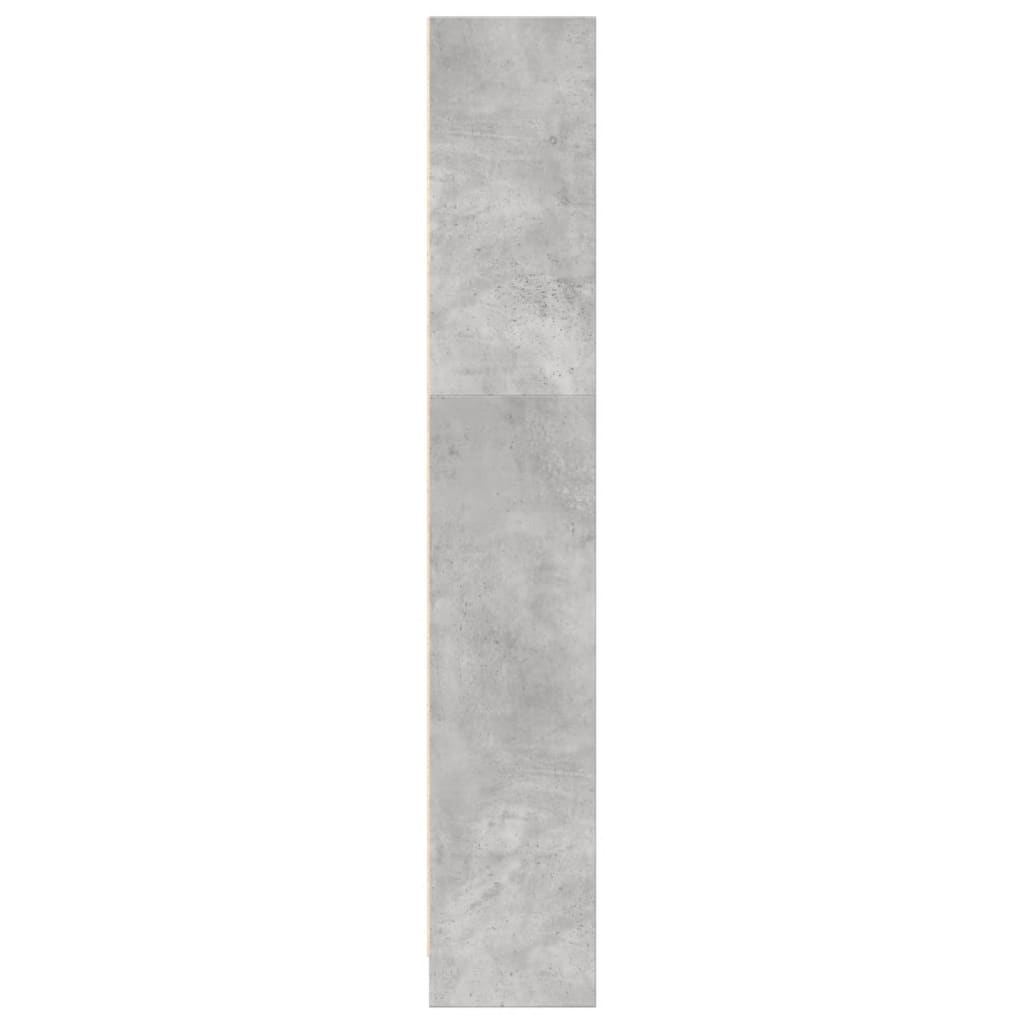 Bokhylle betonggrå 80x24x143 cm konstruert tre