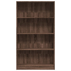 Bokhylle brun eik 80x24x143 cm konstruert tre