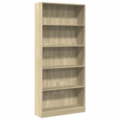Bokhylle sonoma eik 80x24x176 cm konstruert tre