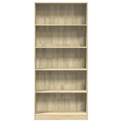 Bokhylle sonoma eik 80x24x176 cm konstruert tre