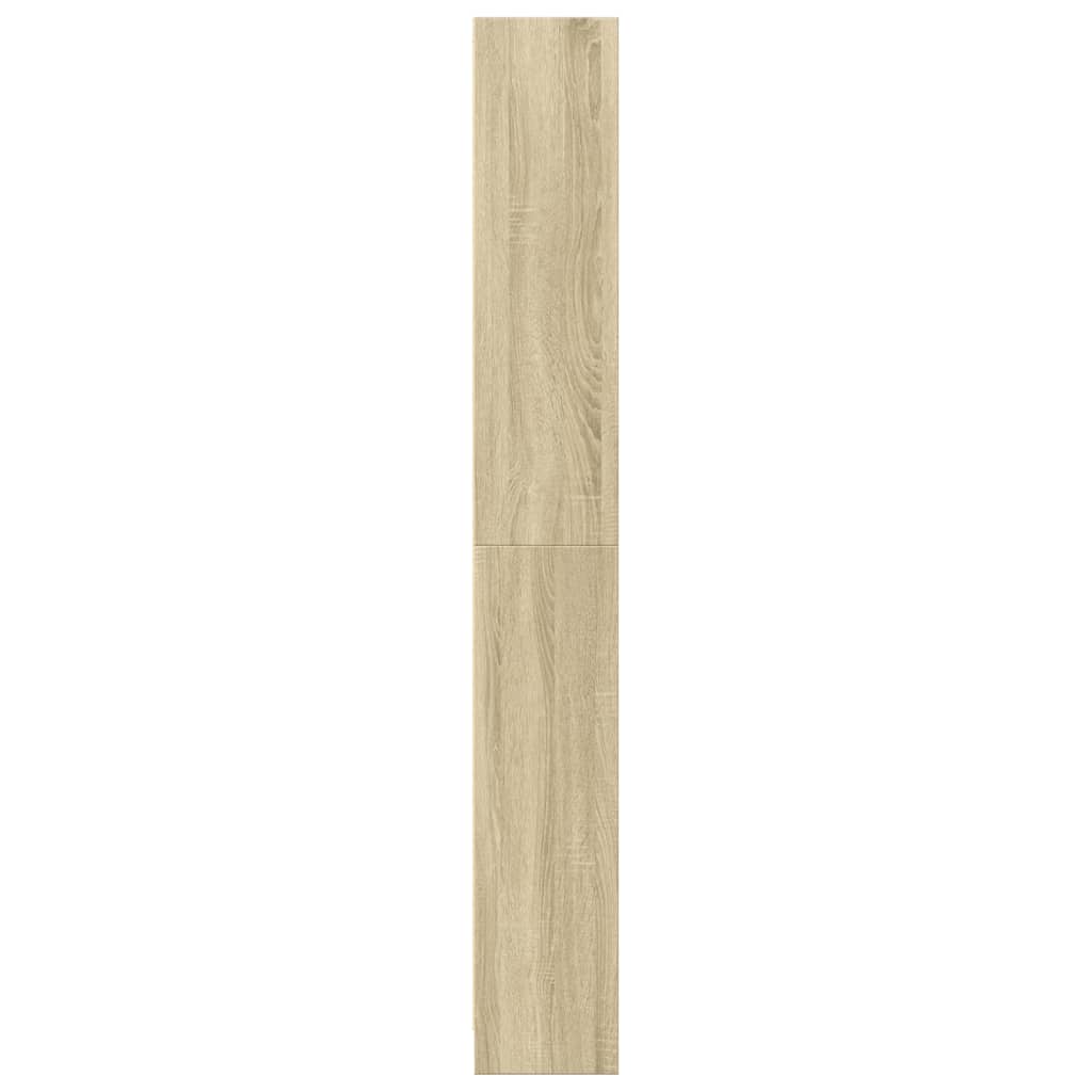 Bokhylle sonoma eik 80x24x176 cm konstruert tre