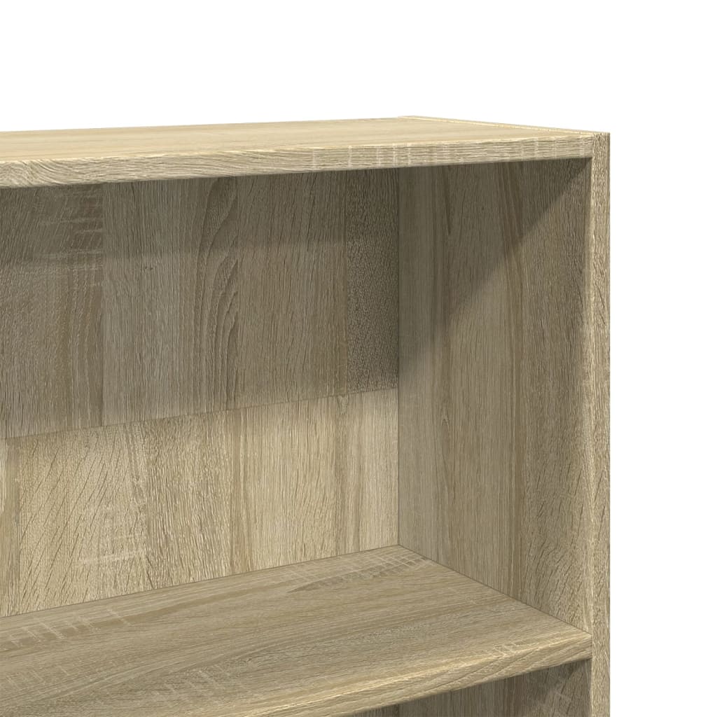 Bokhylle sonoma eik 80x24x176 cm konstruert tre