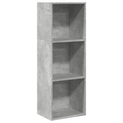 Bokhylle betonggrå 40x30x114 cm konstruert tre
