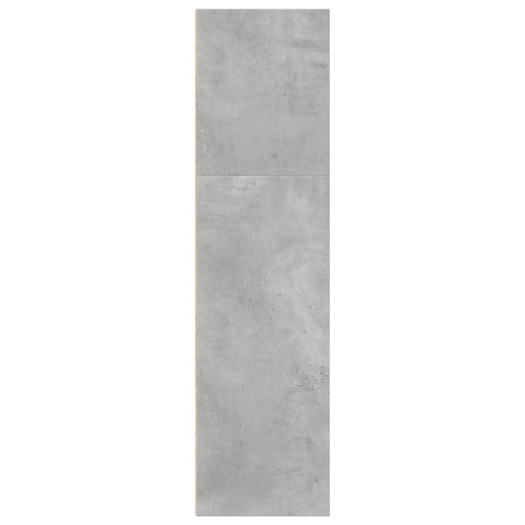 Bokhylle betonggrå 40x30x114 cm konstruert tre