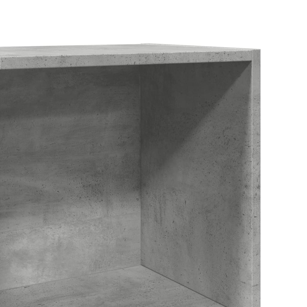Bokhylle betonggrå 40x30x114 cm konstruert tre