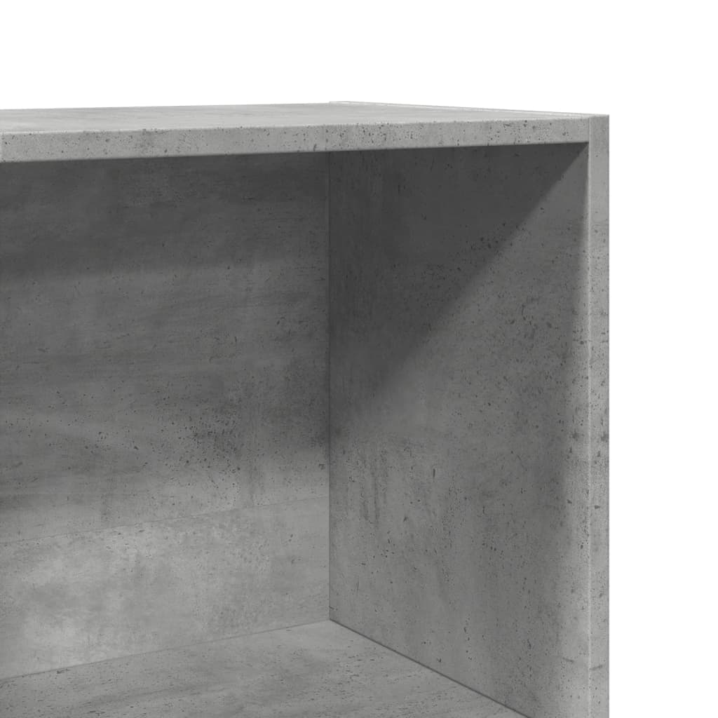 Bokhylle betonggrå 40x30x152 cm konstruert tre