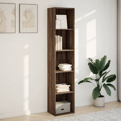 Bokhylle brun eik 40x30x189 cm konstruert tre