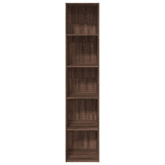 Bokhylle brun eik 40x30x189 cm konstruert tre