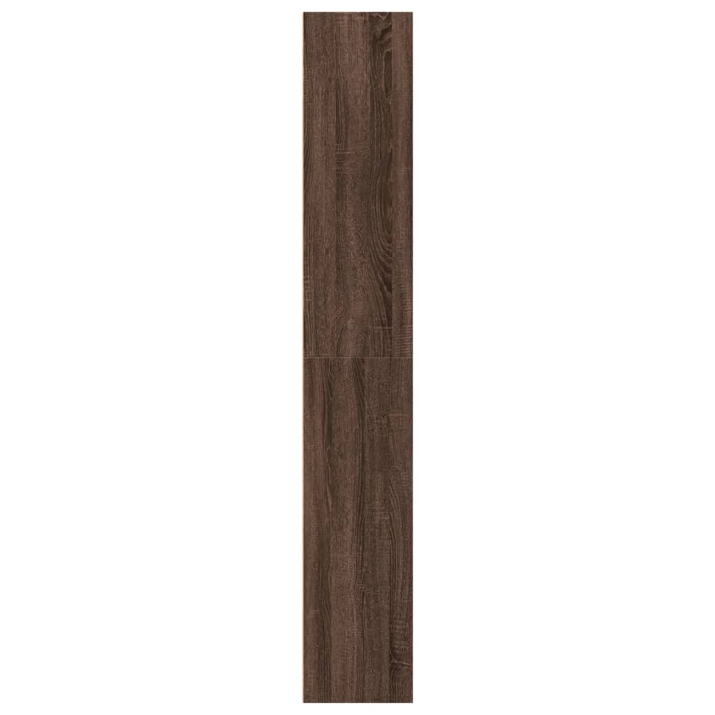 Bokhylle brun eik 40x30x189 cm konstruert tre